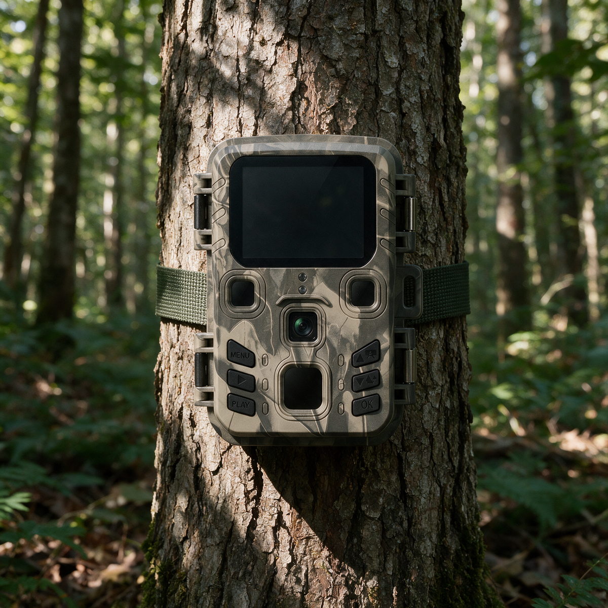 Szerokokątna fotopułapka 1080p – ekran LCD, kąt 120° i IP66