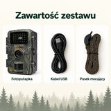 Fotopułapka Full HD 1080p – 16 MP, prosta obsługa bez aplikacji