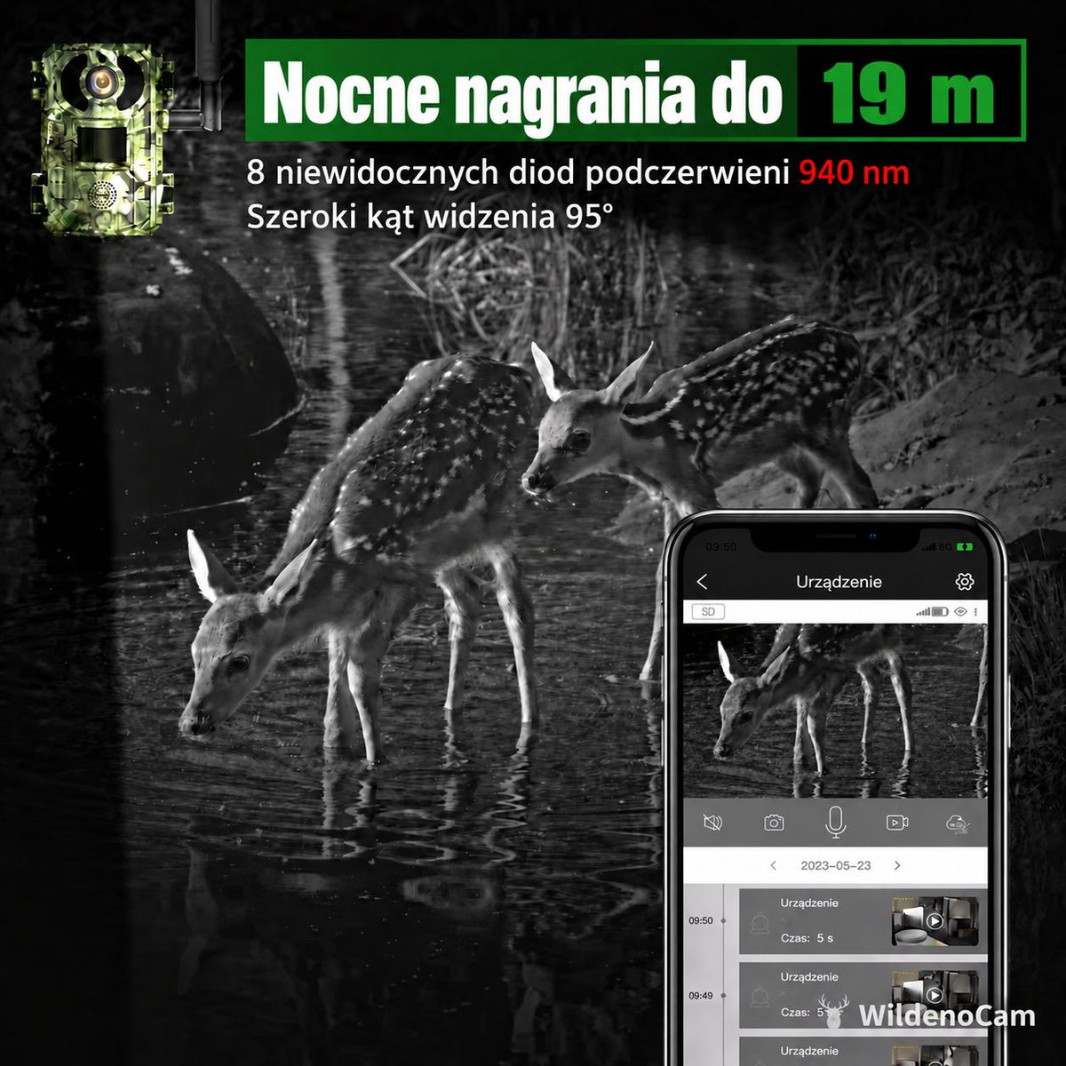 Tryb nocny do 19 m
