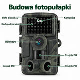Fotopułapka WiFi 32 MP – Full HD, zdjęcia na telefon bez abonamentu